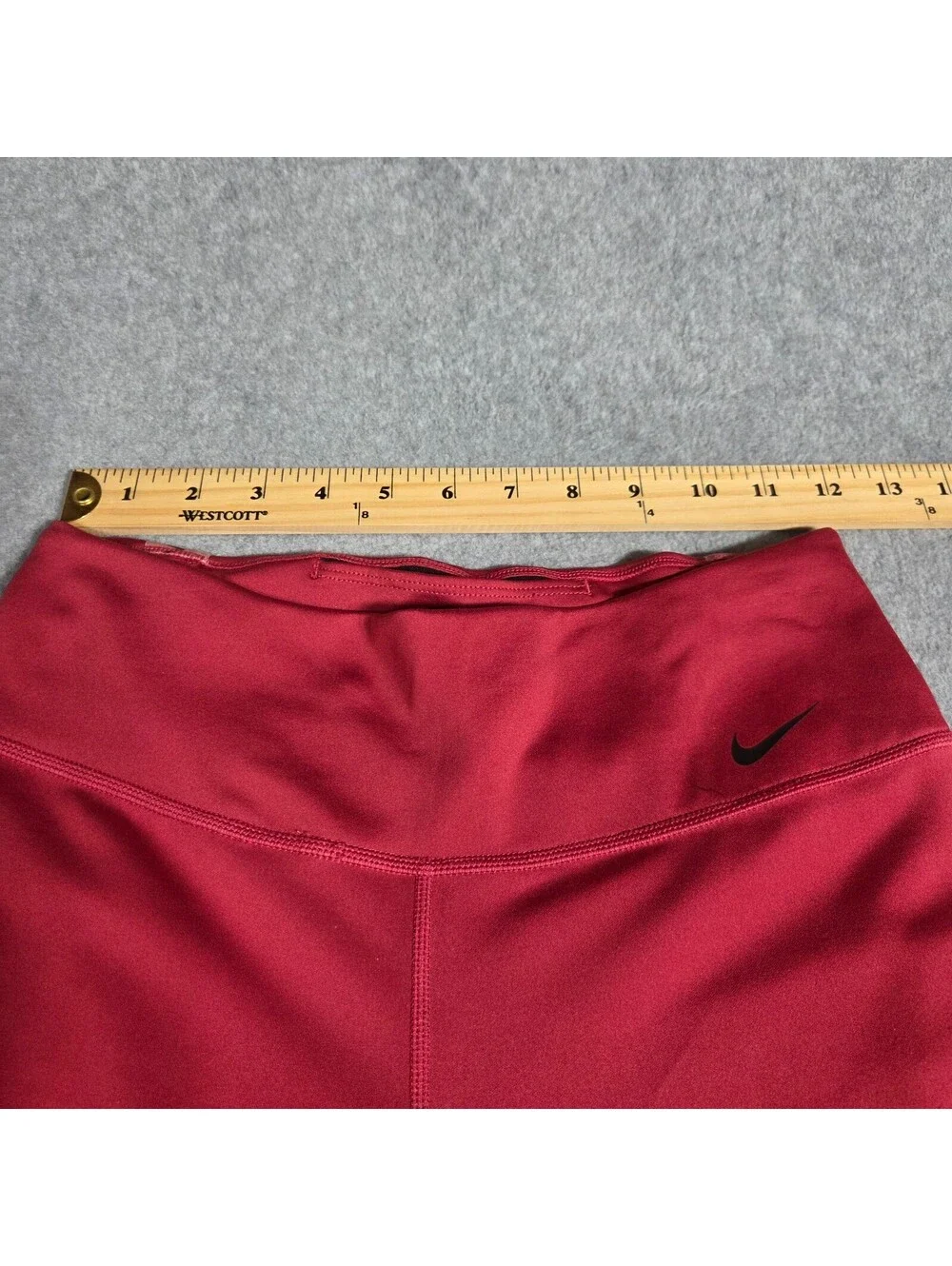 NIKE ONE Women's M Medium Mid-Rise Cropped 7/8 Tights Red DD1813-615 Dri-FIT Gym